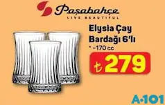 PAŞABAHÇE ELYSİA ÇAY BARDAĞI 6'LI